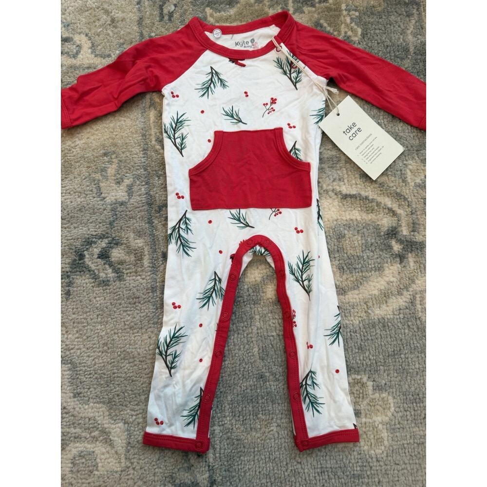 Kyte Bamboo Holiday Cardinal Romper Unisex Sz 3-6 Months NWT